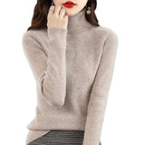 Toloer Autumn Winter New Turtleneck Sweater Set Slim Thin Close-Fitting Knit Bottom With Coat Money-Outfit