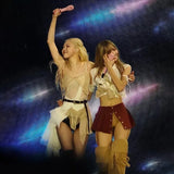 Summer Women's New Lisa The Same Hot Girl Hit The Bottom Of The Waist Half-Dress Two