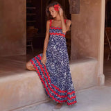Women's High-End 2026 Spring And Summer New Sling Dress Print Long Dress Dress