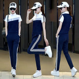 Women's tracksuit set pant suits two piece set women vetement femme 2022 Summer 2 piece set clothing women korean