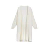 Waxy Knitted Cardigan Women's Autumn And Winter New Loose Large Size Thin And Lazy Style Imitation Mink Velvet Long Coat-Outfit
