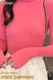 Women Casual Soft Cashmere Elastic Sweaters Turtleneck Slim Knit Pullovers For Women Solid Jumpers