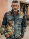 Trend 3D Digital Pattern Printing Fashion High Street Denim Jacket Men And