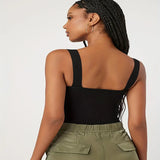 Toloer New Sweater Belt Vest Inside The Knot V Neck Without Sleffowed Wear Bottom Strapless Top Female-Outfit