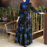 East New Printing Mid-Rise Four-Color Temperament Commuting Four-Sided Bullet Printing Without Velvet Dress