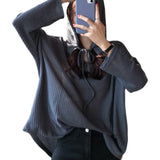 Toloer And Autumn 2023 New Korean Version Loose Lazy Wind Thin Hoodie Hoodie Female Tide Ins Long Sleeve