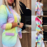 And Winter Women's Long-Sleeved Small Suit 2025 New Gradient OL Temperament Professional Repair