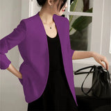 Suit Spring And Autumn New Cushion Shoulder Casual Fashion Temperament Slimming Professional OL Small Suit Coat