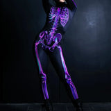 Toloer Spot 2024 New Halloween Fashion Parent-Child Wear Skull Skeleton Pants Jumpsuit-Outfit
