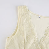 Fairycore Lace Patchwork Tank top-Outfit