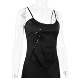 Satin Back Tie-Up Maxi Dress-Outfit