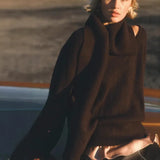 Women's New Deep V Long-Sleeved Netted Hollow Fishtail