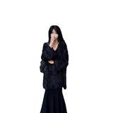 And Winter Fashion Loose Lazy Sweater Comfortable Imitation Sable Coat Female Purple French Gentle Wind Korean