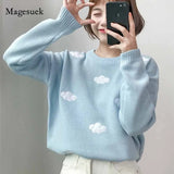 Korean Sweet Long Sleeve Punk Thicken Pullover Harajuku Clothing 2020 Women's Cute Loose Clouds Sweater for Women