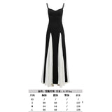 Low Breast Hanging Long Dress Spring 2025 Splicing Party Sexy