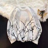 Harajuku Knitted Sweaters Women 2022 Streetwear Gothic Print Pullover Korean Fashion Women Sweater Tops Clothes