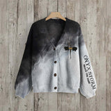 3D Printed Ladies Autumn And Winter Fashion Casual Sweater V Collar Long-Sleeved