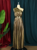 Folds High-Rise Side Zipper Party Dress Long Dress Dress Dress Long Dress