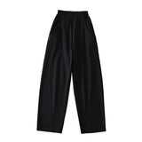 Trendy Women's Wear High Street Leisure Sports Pants New Fashion Temperament Straight Tube High Waist Wide Leg Pants In Spring And Autumn-Outfit