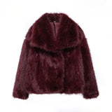 Toloer Winter New Women's Artificial Fur Effect Short Coat 4360240-Outfit