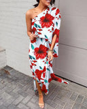 Independent Station Sexy And Popular Style Oblique Shoulder Single-Sleeved Dress For Women-Outfit