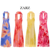 Homemade New Women's Clothing Printed Long Scarf Dress