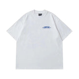 Phantom Letter Print Oversized Short Sleeve Tee-Outfit