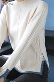 Sweaters Women Casual O-neck Solid Harajuku Basic Long Sleeve Pullovers Elegant High Street Sweater Tops Clothes New 1028-1-Outfit