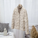 Autumn Winter New Round Collar Light White Duck Velvet Female Short Money Inside Outside Wear Warm Light Down Jacket Coat Tide-Outfit