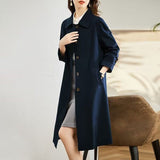 [Libu] High-End Windbreaker Female Long 2024 Spring And Autumn New Advanced Sense Temperament Casual Korean Version Coat-Outfit