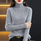 Toloer Autumn Winter New Turtleneck Sweater Set Slim Thin Close-Fitting Knit Bottom With Coat Money-Outfit