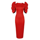 Hollow Slamwn Folding High-Waisted Banquet Event Evening Dress Dress Girl