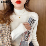 Basic Turtleneck Slim Sweater Pullover Women Autumn winter Casual long Sleeve Sweater For women Female Chic Jumpers