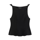And White Skirt Body-Body Butterfly Strap Sling 2025 Spring And Summer Sleeveless Short Vest