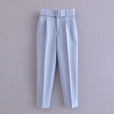 2025 New 褶皱 Multi-Colored Harun Pants Casual Solid-Colored Small-Footed Women's Trousers