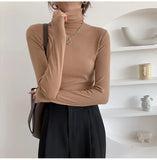 2022 New Autumn Winter Knitting Slim Turtleneck Sweater Solid Bottoming Long Sleeve Minimalist Women Pullover Jumper2022 New Autumn Winter Knitting Slim Turtleneck Sweater Solid Bottoming Long Sleeve Minimalist Women Pullover