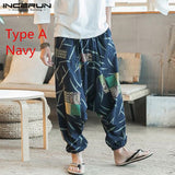 Cotton Linen Harem Pants Men Hip-hop Women Plus Size Wide Leg Trousers Casual Vintage Long Pants Pantalones Hombre
