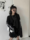 Cartoon Horror Graphic T-shirt Women Character Print Loose Punk Japanese T Shirts Pullover Top Harajuku Street Tees-Outfit