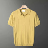 Fashion Knitted T-Shirt Men's Summer Niche Breathable Short-Sleeved POLO Shirt Korean Version Of Loose Half-Sleeved