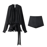 Temperament Lantern Dress Women's Spring New Short Skirt To Collect Irregular Lotus Leaf Edge