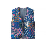 202 Autumn Autumn Winter 4 New Women's Street Fashion Double-Sided Cotton Jacket Vest W089 3112-Outfit