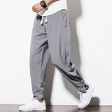 Pants Men's Casual Pants Harun Pants Summer Men's Pants Chinese Linen Men's Cotton Linen Loose Pants 2021-Outfit