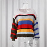 And Autumn 2025 Women's Comfortable Casual Round-Neck Loose Bump Striped Knitted