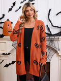 Sweater Girl Halloween Pumpkin Headed Jacket Jacket