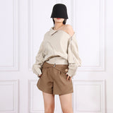 Toloer Hoodie Female 2024 New Fashion Casual Irregular Zipper Design Sense Loose Jacket Women's Wear-Outfit