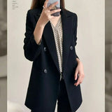 Toloer Small Suit Jacket Female 2024 New Autumn Korean Version Of The British Wind Loose Temperament Foreign Fashion-Outfit