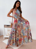New Fashion Sexy Flower Back Dress Bohemian Dress-Outfit