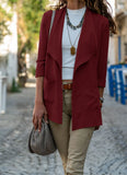 Winter Fall / Winter New Women's Solid Color Jacket Jacket Cardigan Shawl Jacket-Outfit