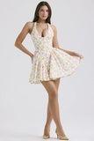 Women's Clothing 2026 Spring And Summer New Sweet Pastoral Wind Hanging Back Sexy Mini Dress