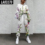 New Women's Digital Printed Grass Pattern Suit Autumn and Winter